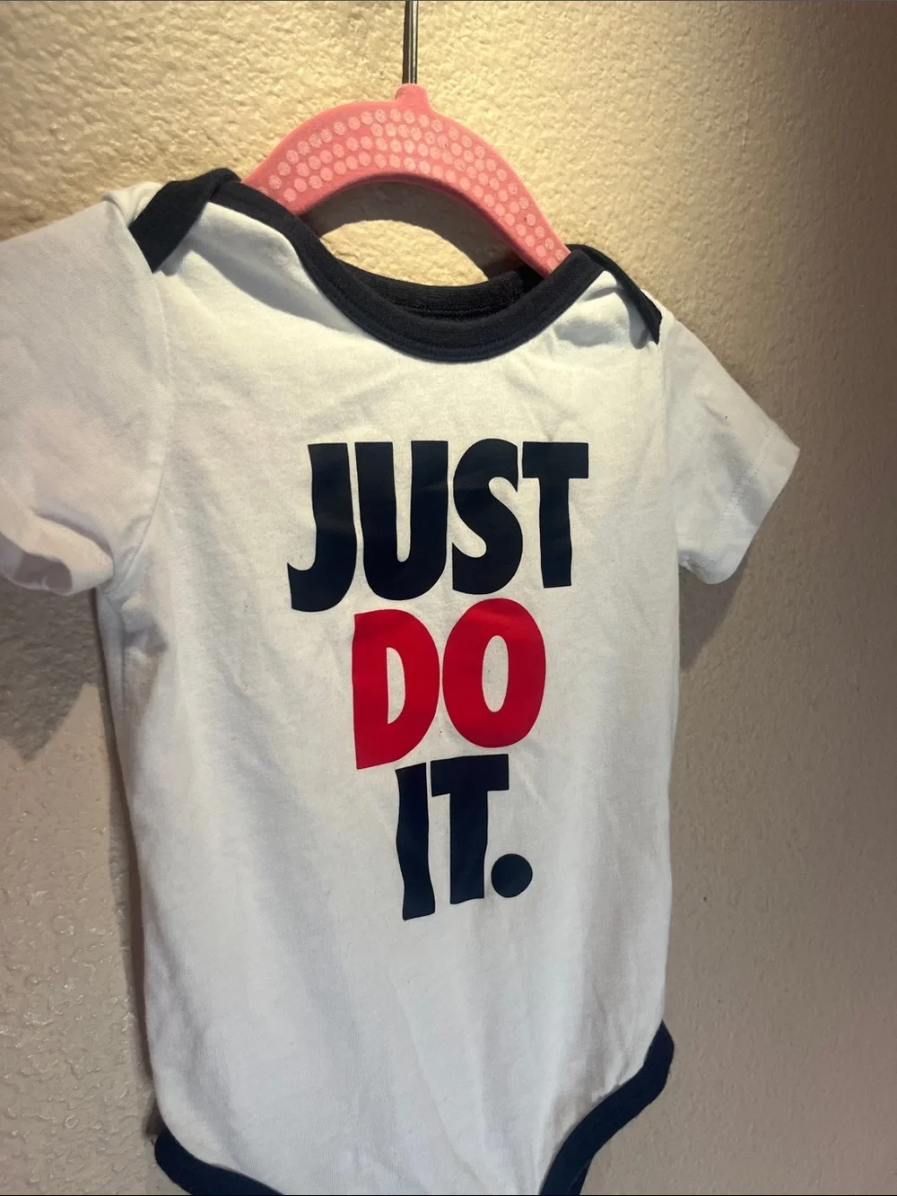 Nike Just Do It Baby Romper Bodysuit Size 12 Months Red White Blue